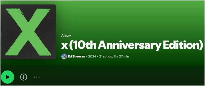 Ed Sheeran: × 10th Anniversary Edition